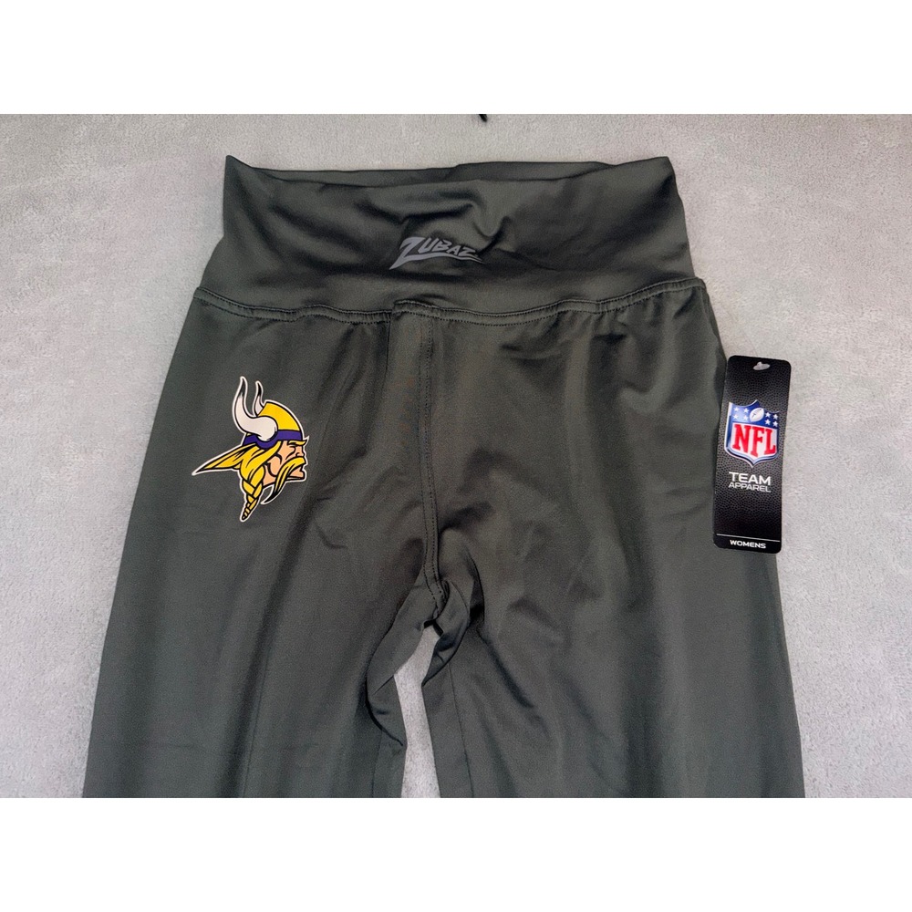 Minnesota Vikings NFL Majestic Womens‎ Small Zubaz Leggings Grey High Waist NWT